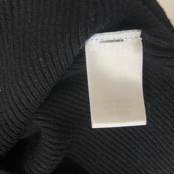 Gianni Bini Ribbed Long Sleeve Midi Sweater Dress Black - Picture 9 of 9